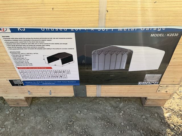 KJ K2030 Metal Garage - Unused