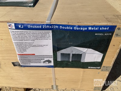 KJ K2119 Double Garage Metal Shed - Unused