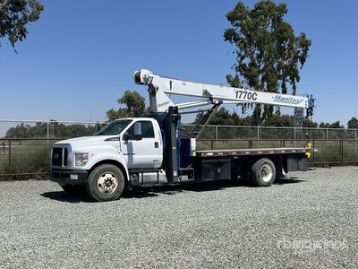 Manitex 1770C 34000 lb Straight Boom on 2018 Ford F-750 4x2 Boom Truck