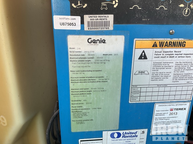 ELEVADOR ARTICULADO 2013 GENIE 4WD Z6034