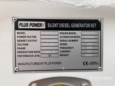 2025 Plus Power GF2-50 Generator set (Unused)