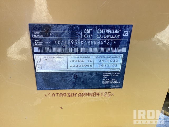 CARGADOR FRONTAL 2015 CATERPILLAR 930K