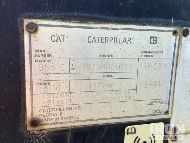 CARGADOR SOBRE ORUGAS 1996 CATERPILLAR 953C
