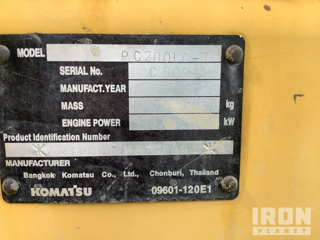 EXCAVADORA 2006 KOMATSU PC200LC7