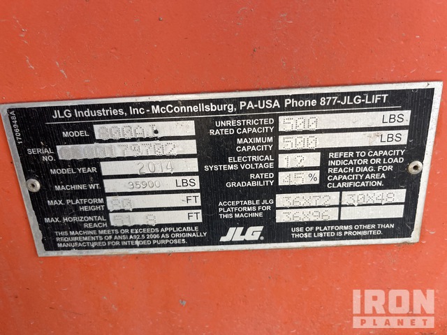 ELEVADOR ARTICULADO 2014 JLG 4WD 800AJ
