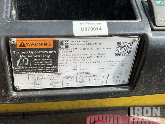 MONTACARGAS ELéCTRICO 2020 HYSTER E50XN33