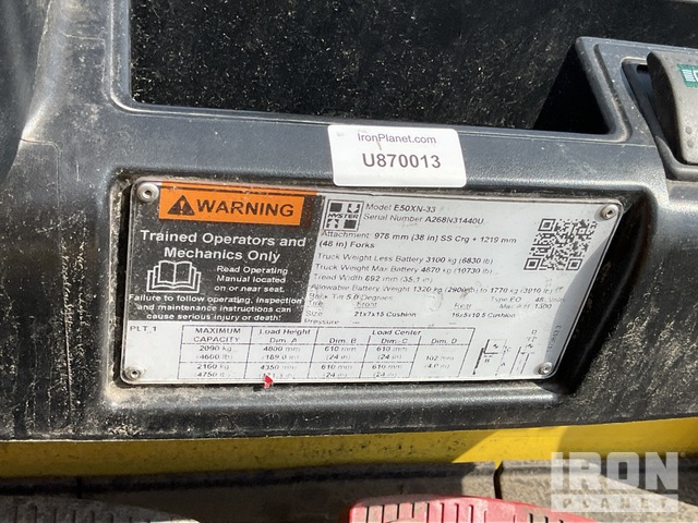 MONTACARGAS ELéCTRICO 2020 HYSTER E50XN33