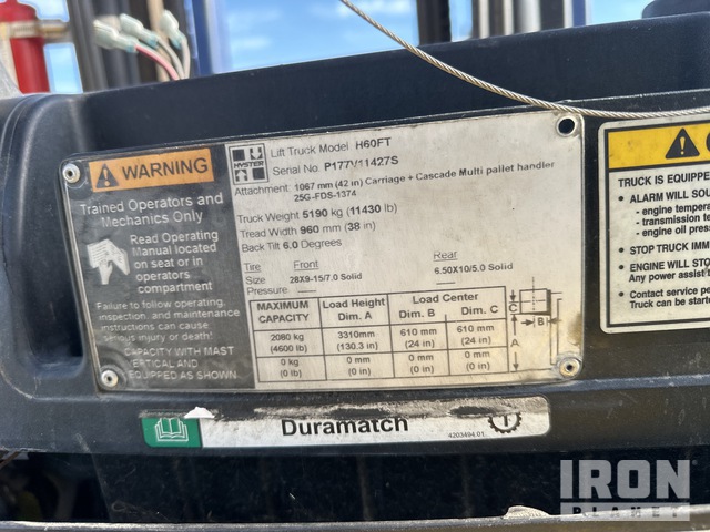 MONTACARGAS 2018 HYSTER H60FT