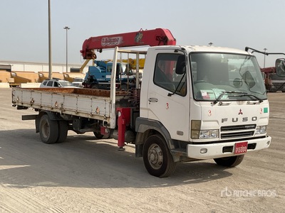 2004 Unic URU344 Straight Boom on 2004 Mitsubishi KK-FK71HJ 4x2 Boom Truck