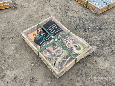 Quantity of (30) Round Fixed Eye Lifting Hook with Latch Alloy Steel Crane Hoist Hook