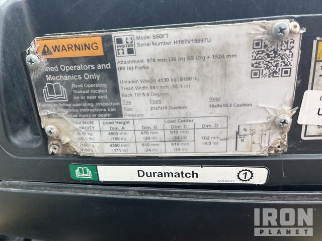 MONTACARGAS 2020 HYSTER S50FT