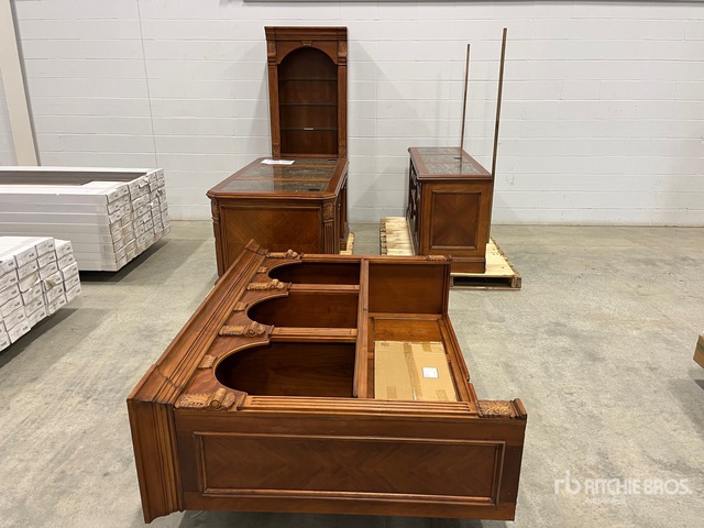 Executive Desk with Bookcase and Credenza with Hutch Mobiliario de ...
