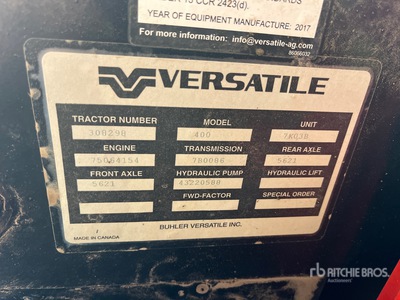 2017 Versatile 400 Tracteur agricole articulé