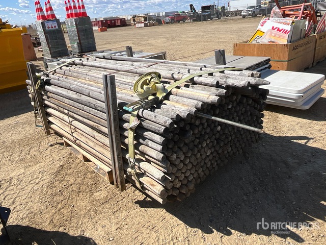 Quantity of (500) 2 in x 8 ft Wooden Fence Posts | Ritchie Bros ...