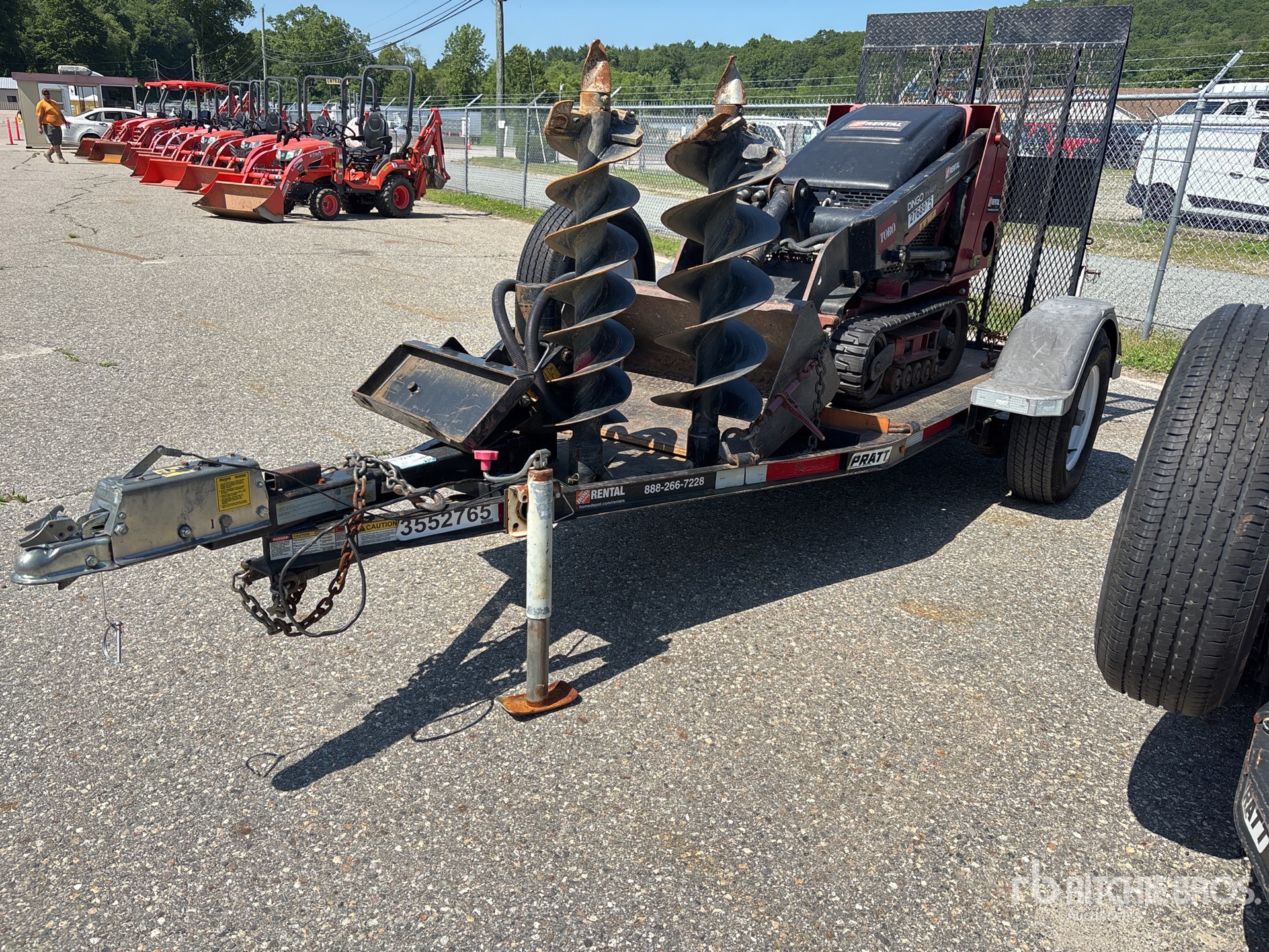 2019 Pratt Industries CP047 10 ft S/A Remorque pour équipement