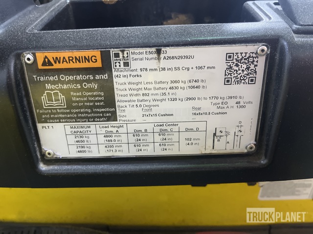 MONTACARGAS ELéCTRICO 2020 HYSTER E50XN