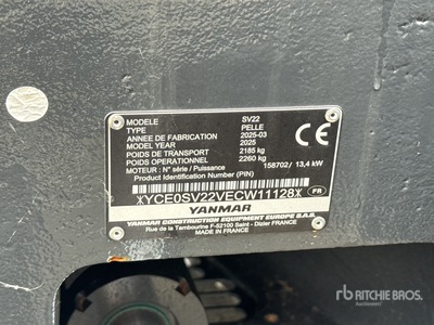 2025 Yanmar SV22 Mini Excavadora (Unused)
