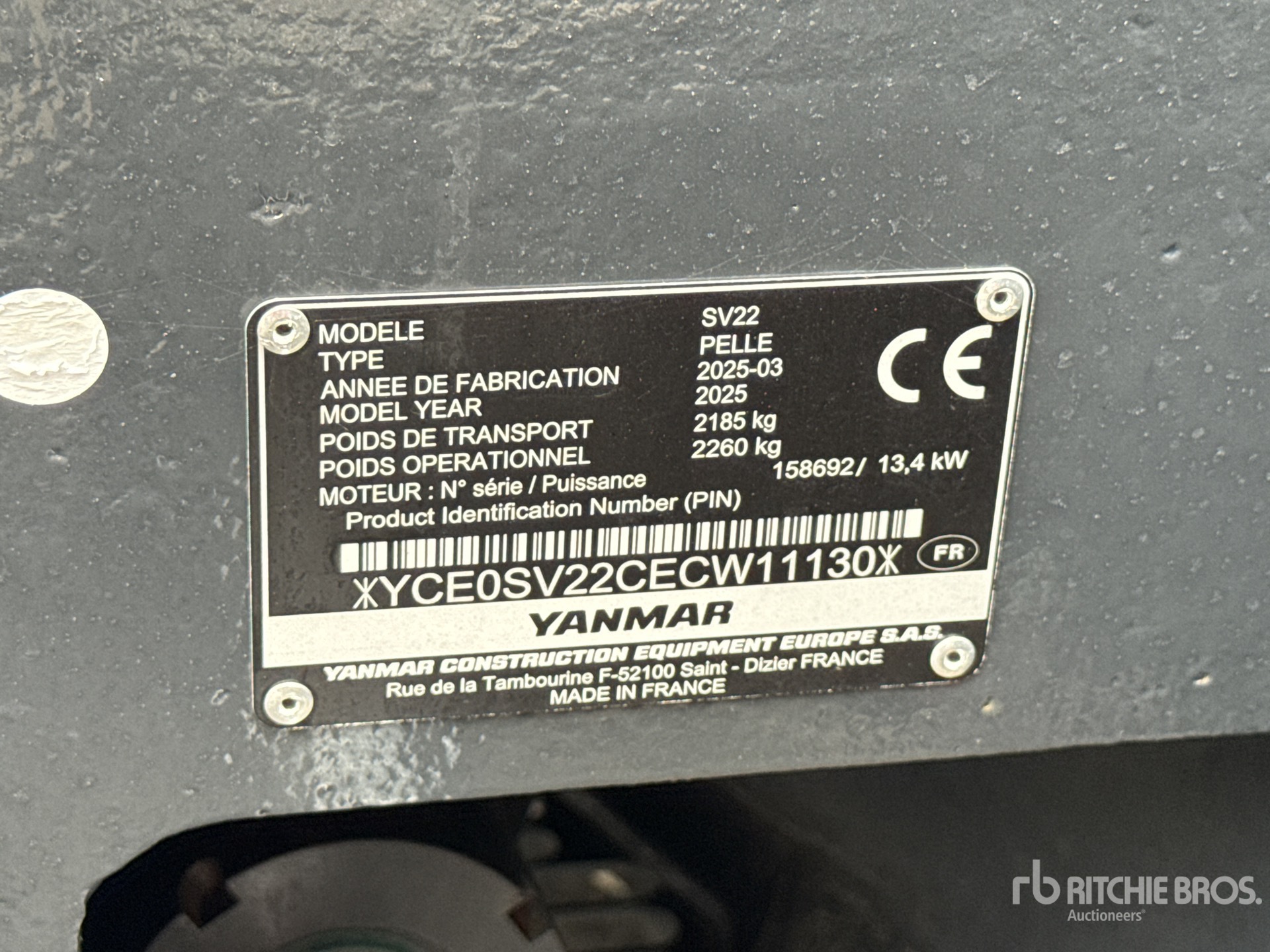 2025 Yanmar SV22 CLASSIC R Mini Excavadora (Unused)