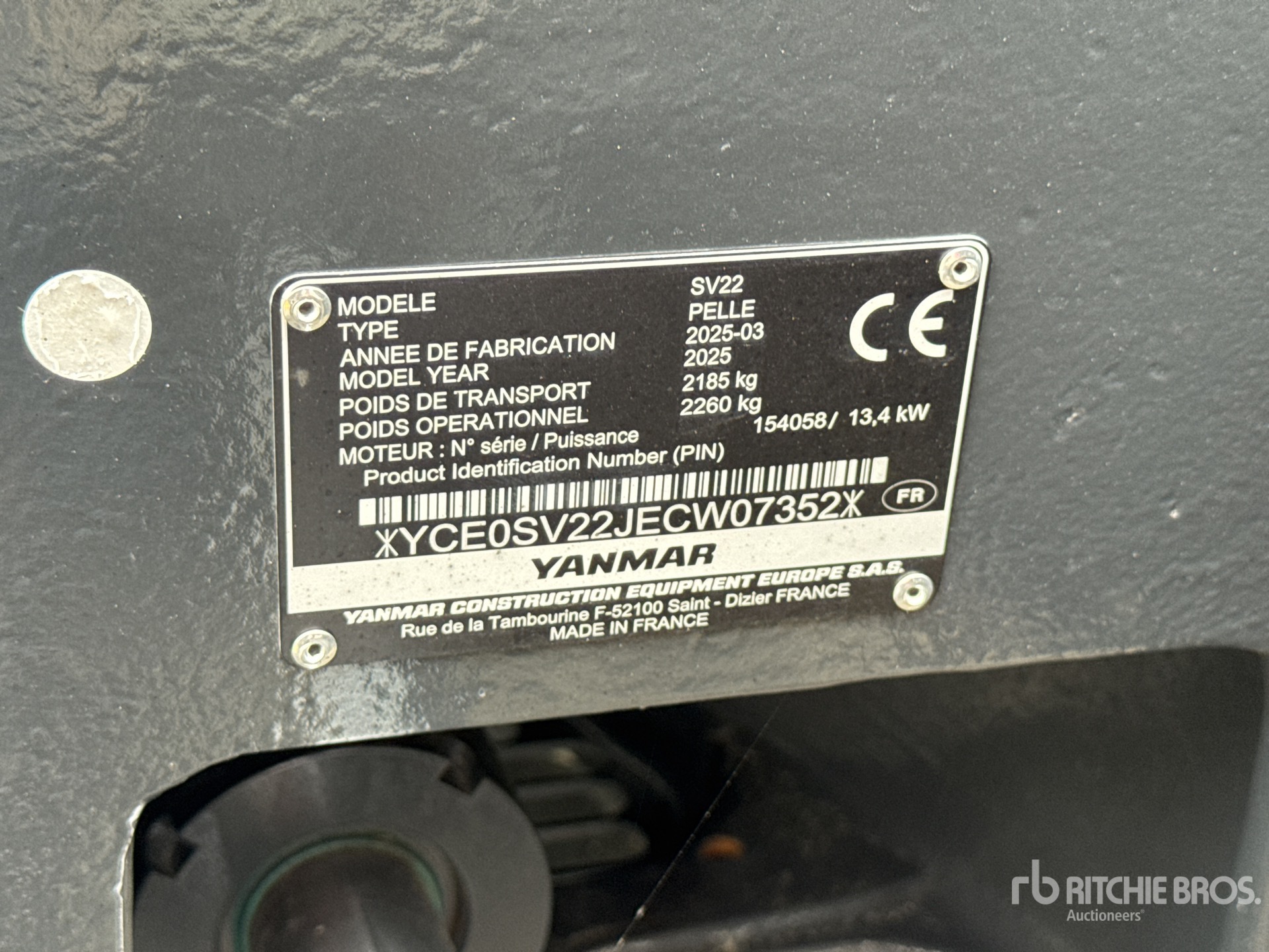 2025 Yanmar SV22 Mini Excavadora (Unused)