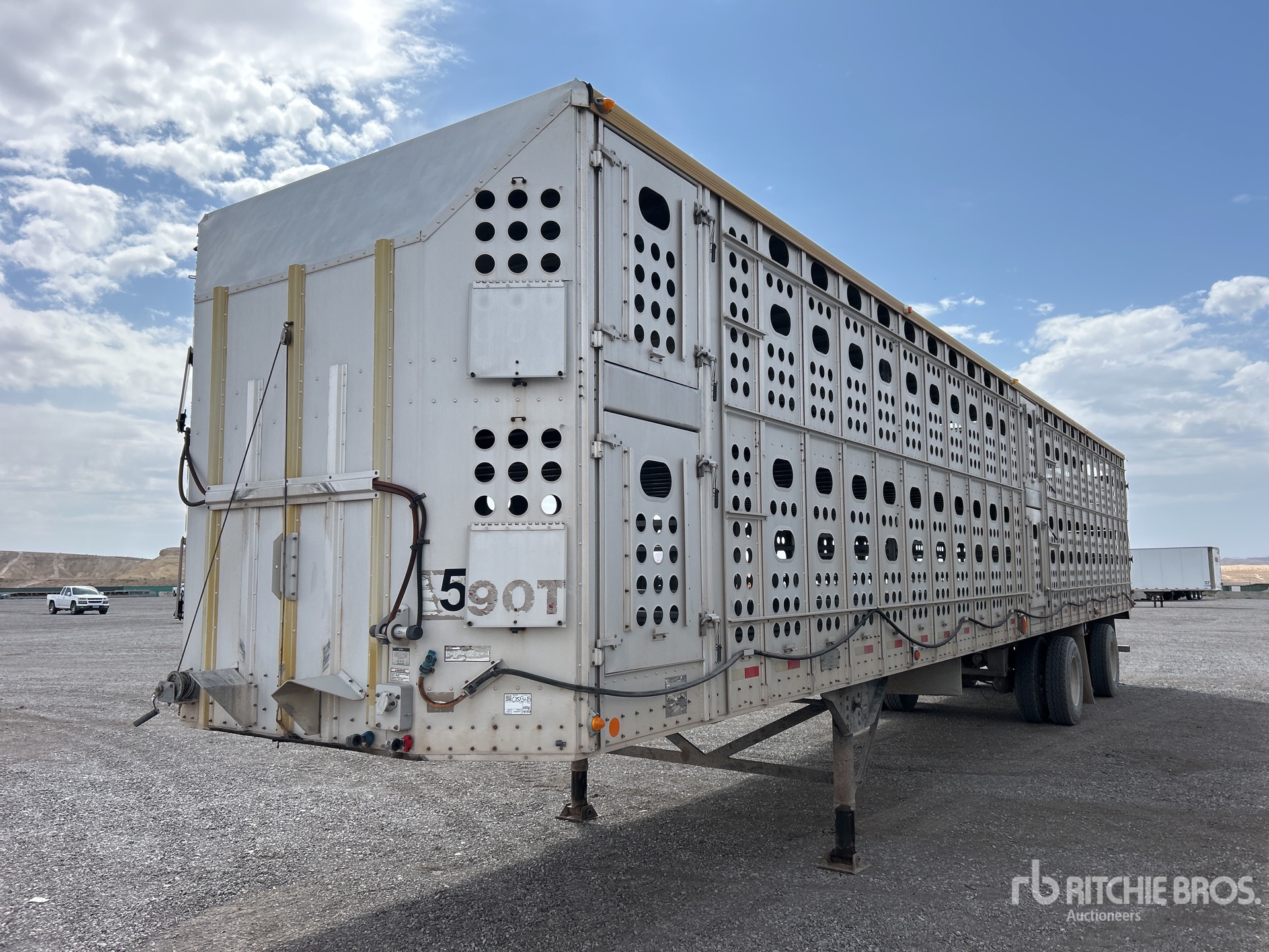 2009 Merritt 51 ft T/A Spread Axle Remorque pour bétail