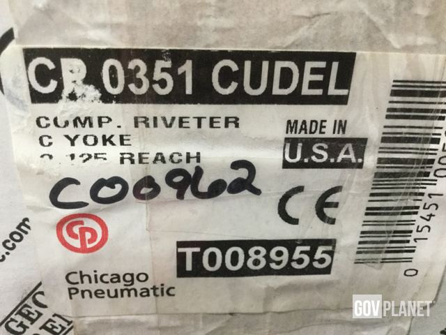 Chicago Pneumatic Cp 0351 Cudel C Yoke Compression Riveter Chambersburg Pennsylvania Ssha Ironplanet Europe Nomer Tovara