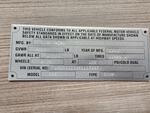 Serial Number / VIN