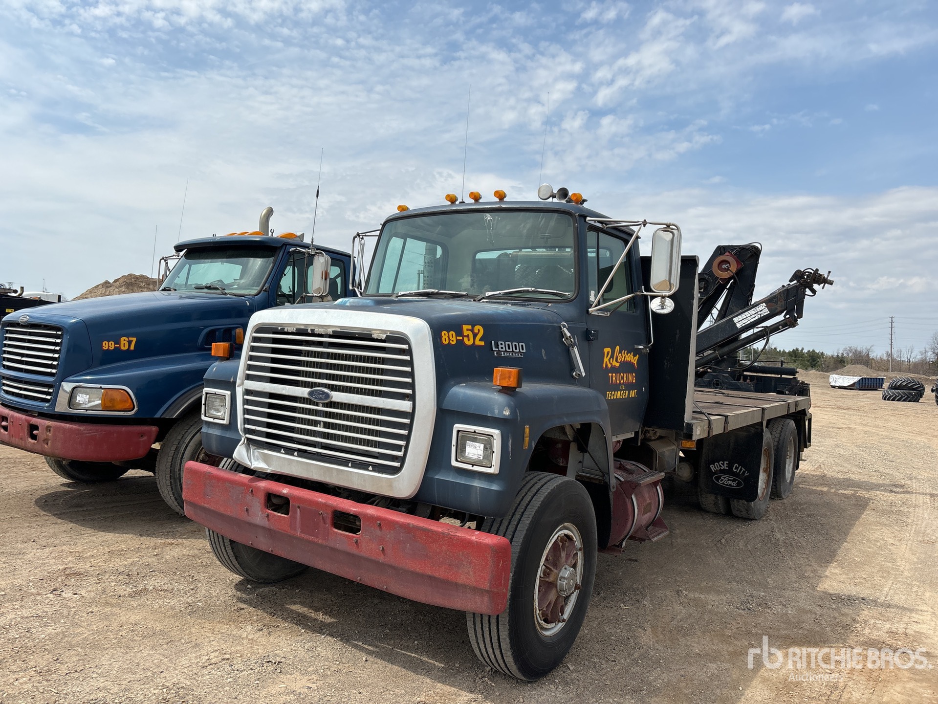 Hiab 6000 kg Straight Boom on 1989 Ford LNT8000 6x4 Kranwägen