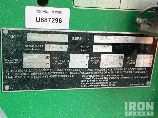 ELEVADOR TIJERA 2017 JLG 2632ES