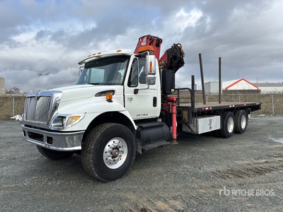 2006 Farrari 721 7600 kg Knuckle Boom on 2007 International 7500 6x4 ブームトレーラー