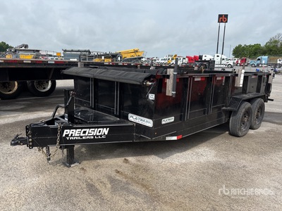 2023 Precision 16 ft T/A Dump Utility Trailer