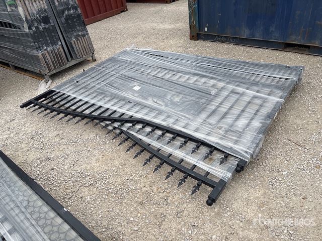 18 ft 6 in x 7 ft Wrought Iron Bi-Parting Driveway Gate (Unused ...