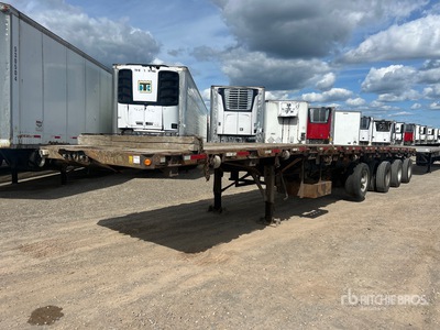 2015 Temisko Quad/A 48 ft - 78 ft Extendable Steel Trombone Flatbed Trailer