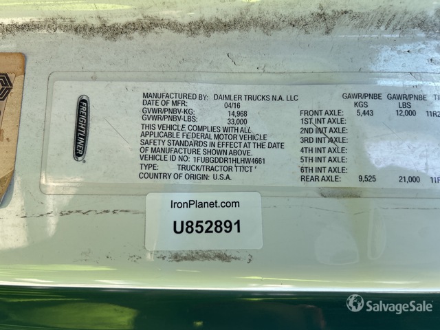 CAMIóN 2017 FREIGHTLINER