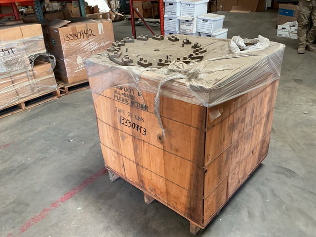 Quantity of (1) Crates of Decontaminating Apparatus Brackets & Large Mill Plate