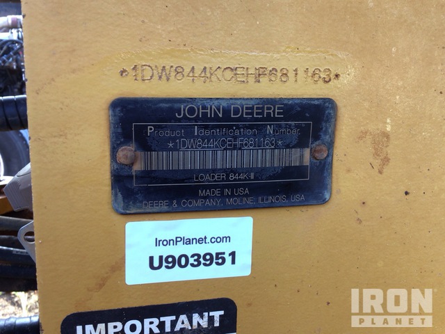 CARGADOR FRONTAL 2017 JOHN DEERE 844KIII
