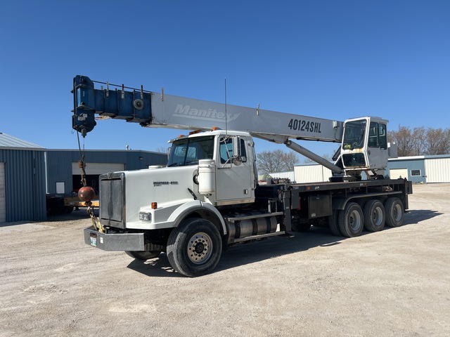 Manitex 40124SHL 40 ton Straight Boom on 2008 Western Star 4900SA 8x6 Boom Truck