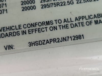 2018 International LT625 6x4 T/A Day Cab Truck Tractor