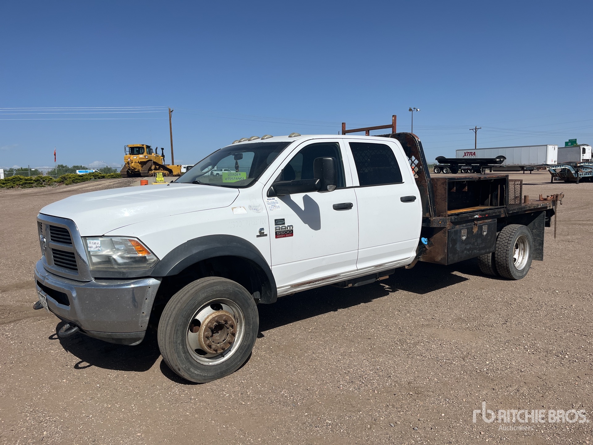 2012 Dodge Ram 5500 4x4 Crew Cab Flatbed Truck