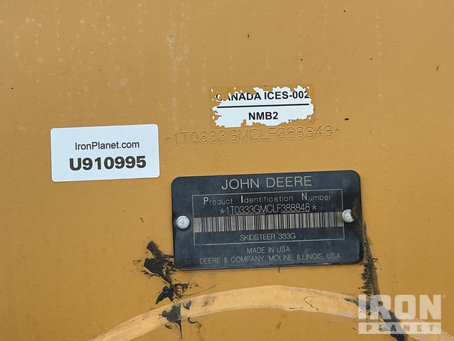 MINI CARGADOR SOBRE ORUGAS 2020 JOHN DEERE 333G