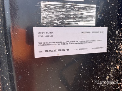 2021 Blazer 30 ft T/A Gooseneck Equipment Trailer