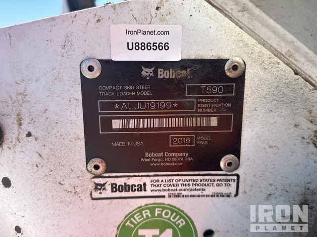 MINI CARGADOR SOBRE ORUGAS 2016 BOBCAT T590