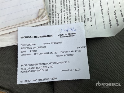 2004 Ford F-150 4x4 Extended Cab Pickup (Inoperable)