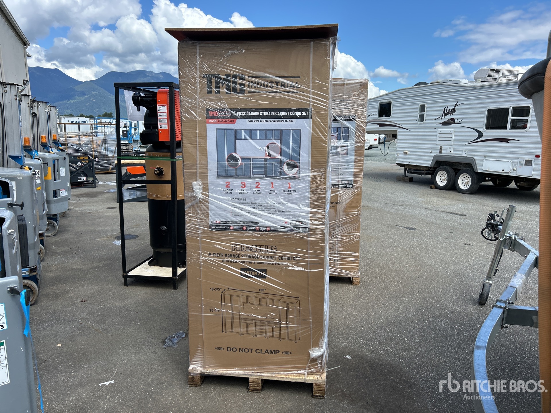 TMG Industrial GCC09B 9-Piece Garage Storage Cabinet Combo Set (Unused)
