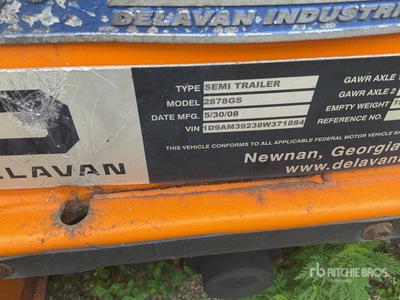 2008 Delavan 2878GS T/A Remorque porte-voitures (Inoperable)
