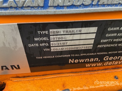 2008 Delavan 2878GS T/A Remorque porte-voitures (Inoperable)