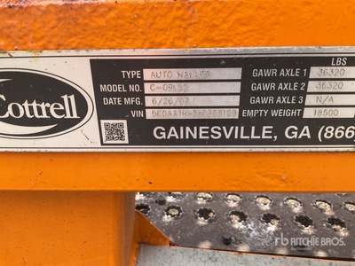 2008 Cottrell C09LST T/A Remolque portacoches