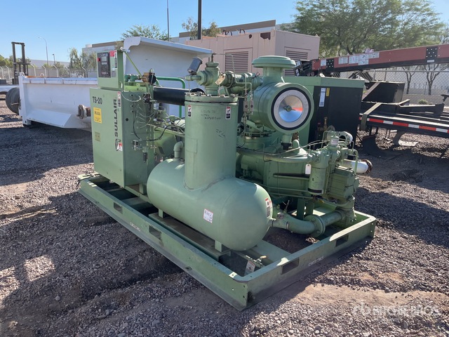 2000 Sullair TS20V-150H Skid-Mounted 2-Stage Screw Drive Air Compressor ...