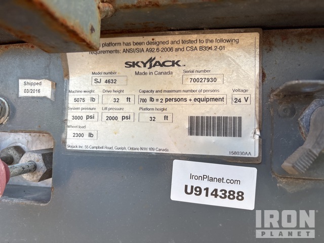 ELEVADOR TIJERA 2016 SKYJACK SJIII4632