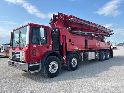 2014 Putzmeister BSF 47-5 RZ.16H 151 ft on 2014 Mack MRU613 10x4 Twin-Steer Concrete Pump Truck