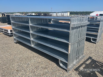 Quantity of (24) 2024 BYT GPNL12 12 ft x 5 ft Galvanized Ranch Livestock Panel (Unused)